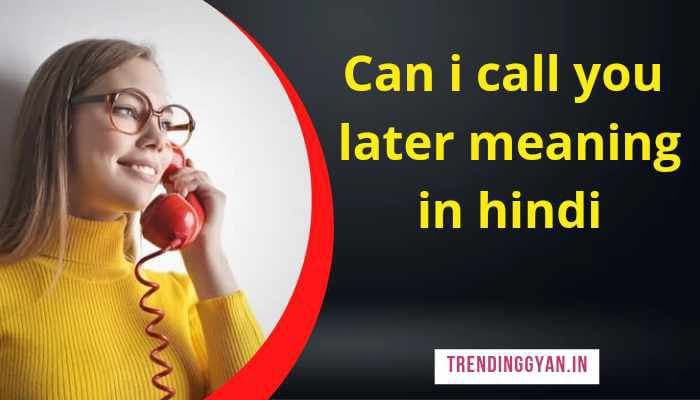 Can i call you later meaning in hindi | can i call you later का मतलब क्या होता है ?